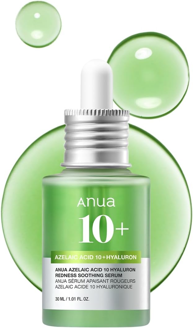 Anua Suero Facial Calmante con Acido Azelaico 10% y Acido Hialuronico, para Piel Sensible