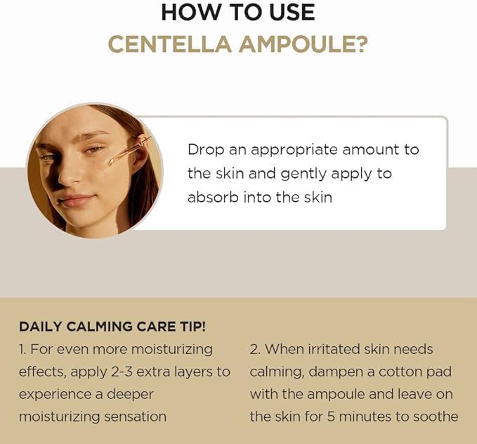 Skin1004 Madagascar Centella Asiatica 100 Ampoule (100ml or 3.38 floz) - Facial Serum - 100% Centella Asiatica Extract - for soothing sensitive and acne-prone skin