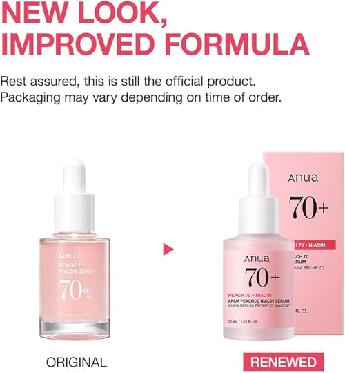 ANUA [Anua] Peach Suero De Niacinamide 70% 30ml l Tratamiento De Hiperpigmentación De Suero Facial Hidratante Iluminador Que Reduce La Melanina Belleza Limpia Diaria Cosmetico Coreano