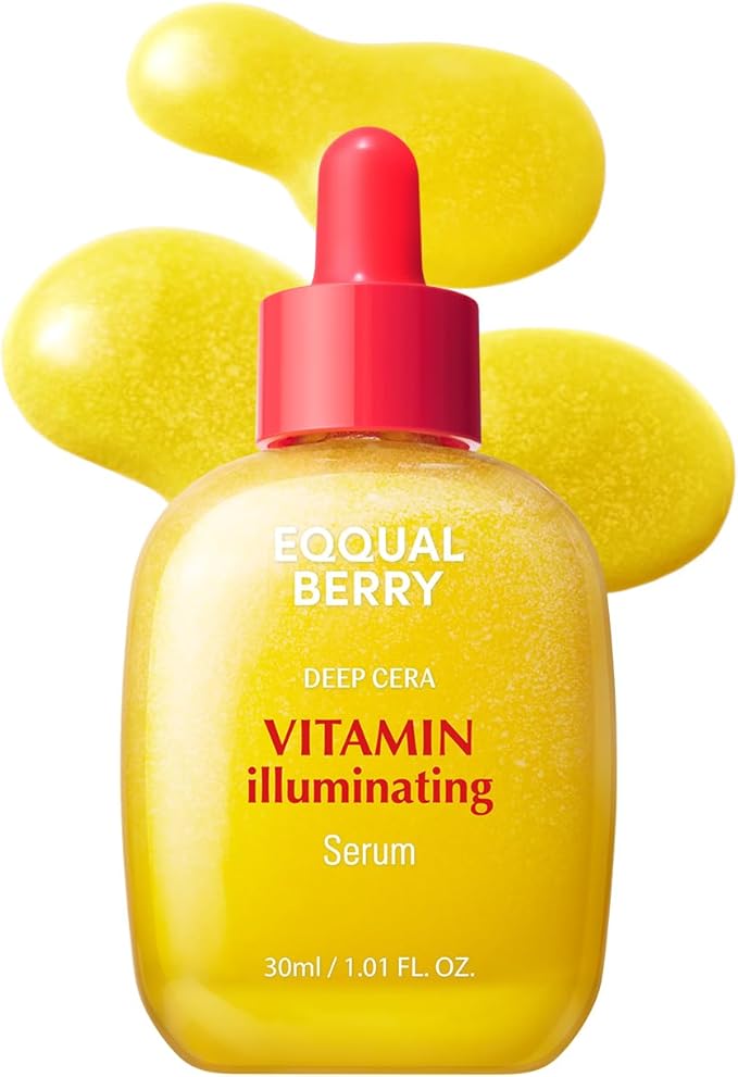 EQQUALBERRY "EQQUALBERRY Suero iluminador con vitamina C: suero iluminador con acerola y niacinamida, Fortalece la barrera cutánea, Hidrata con ceramida y ácido hialurónico