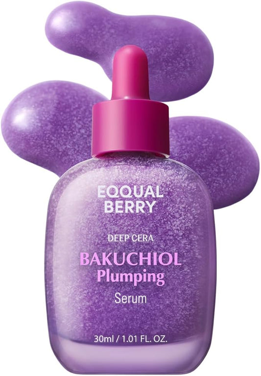 EQQUALBERRY Suero reafirmante Bakuchiol: minimizador de poros y arrugas con bakuchiol | Alternativa al retinol para pieles sensibles | Mejora la firmeza y la elasticidad con ceramidas y péptidos