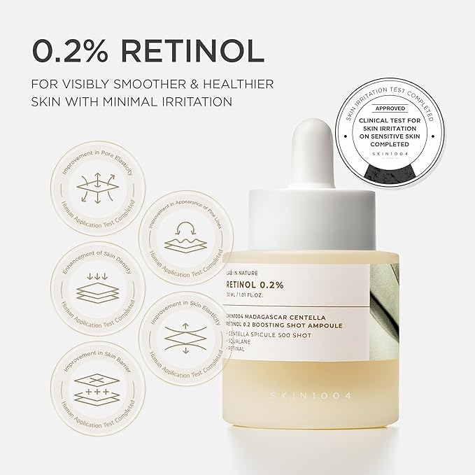 SKIN1004 Madagascar Centella Retinol 0.2 Boosting Shot Ampoule